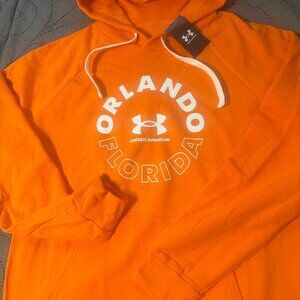 UNDER ARMOUR ORLANDO FLORIDA ORANGE & WHITE HOODIE SIZE XL MEN NWT $$$$